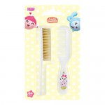 Набор, Lubby (Лабби) арт. 20905 Малышарики расческа и щетка от 0 мес полипропилен натуральная щетина