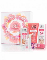 Набор Librederm Витамин Е маска для лица + гель для умывания мягкий + бальзам для губ + крем для лица + крем для рук