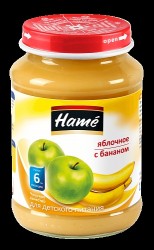 Пюре Hame яблоко банан с 6 мес 190 г